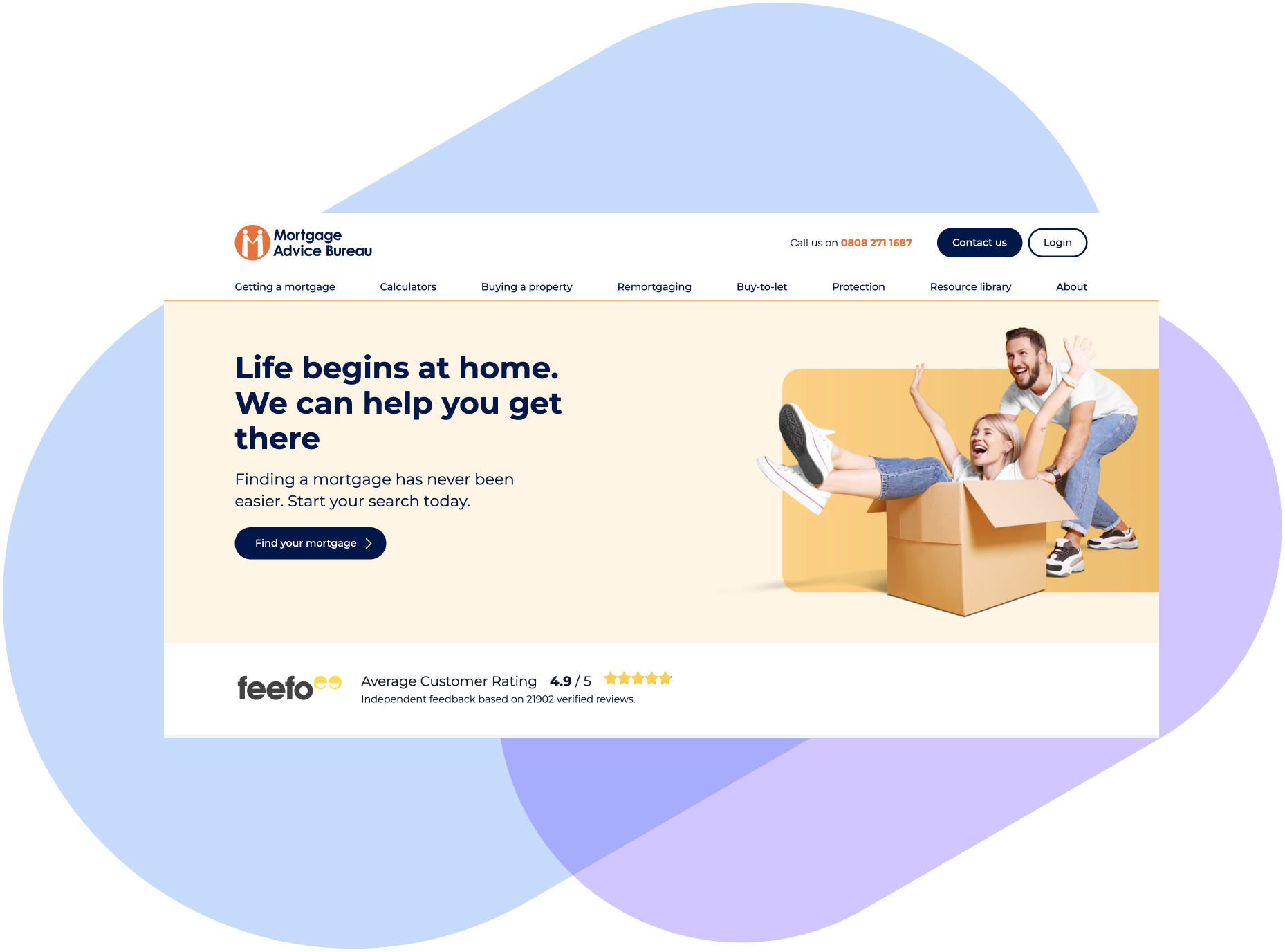 Mortgage Advice Bureau web design image