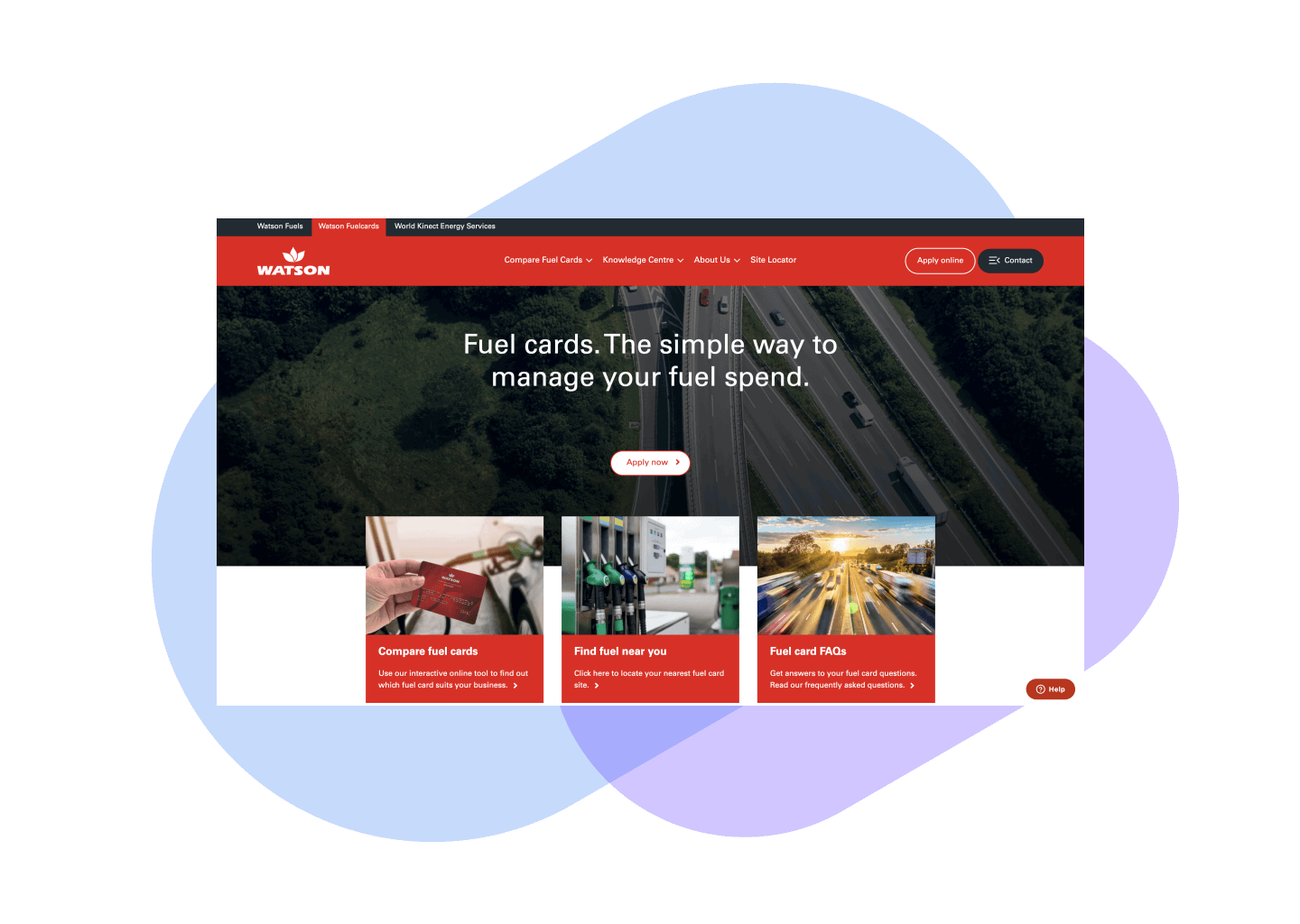 Watson Fuels homepage graphic